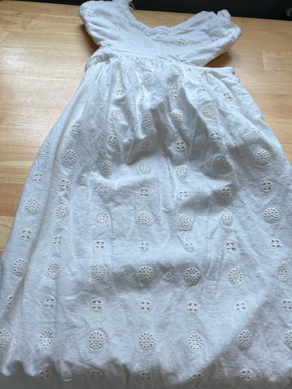 White Eyelet Women’s  Dress - Classic Summer Style